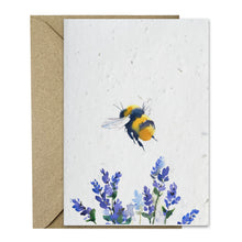 Load image into Gallery viewer, Plantable Bee & Lavender Card