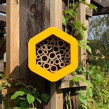 Load image into Gallery viewer, Mini Hexagon Bee Hotel Yellow Front
